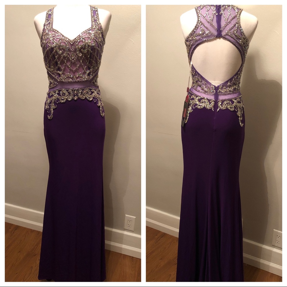 Purple Beaded Gown Juliet